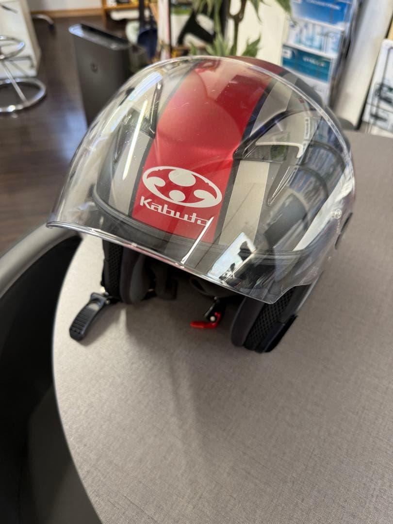 Kabuto ジェットヘルメット レッド/クリア