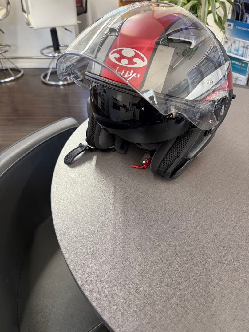 Kabuto ジェットヘルメット レッド/クリア