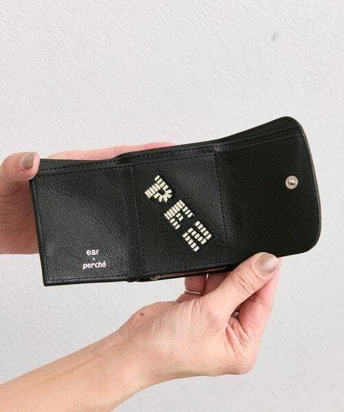 イアパピヨネ「PEZ ×ear」本革/コラボ三つ折りがま口財布