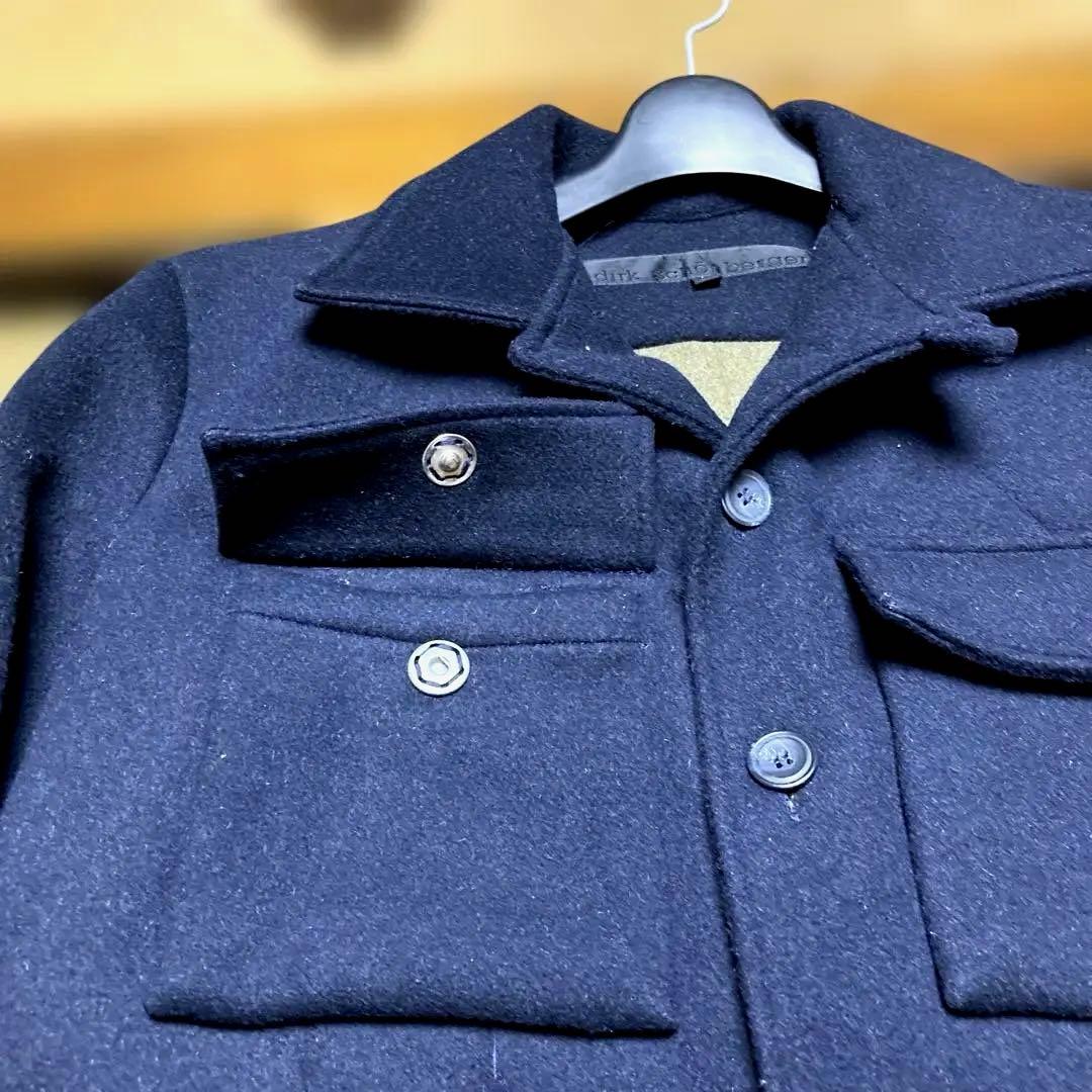 ウールネイビーコート 4ポケット