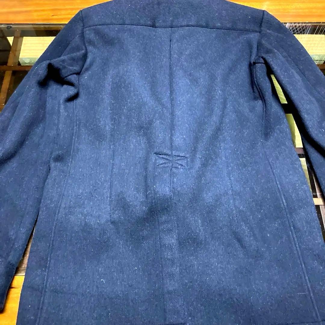 ウールネイビーコート 4ポケット
