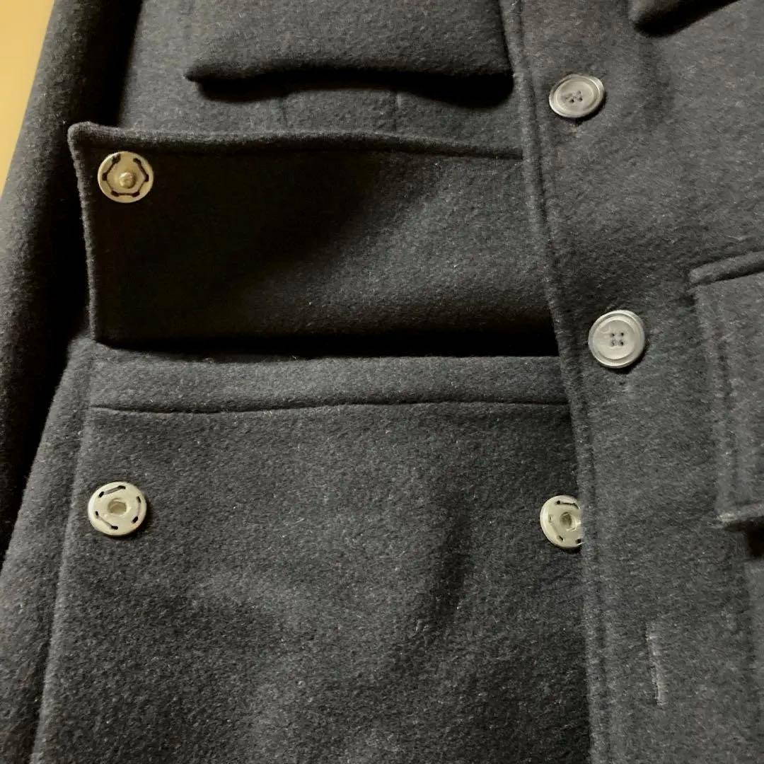 ウールネイビーコート 4ポケット
