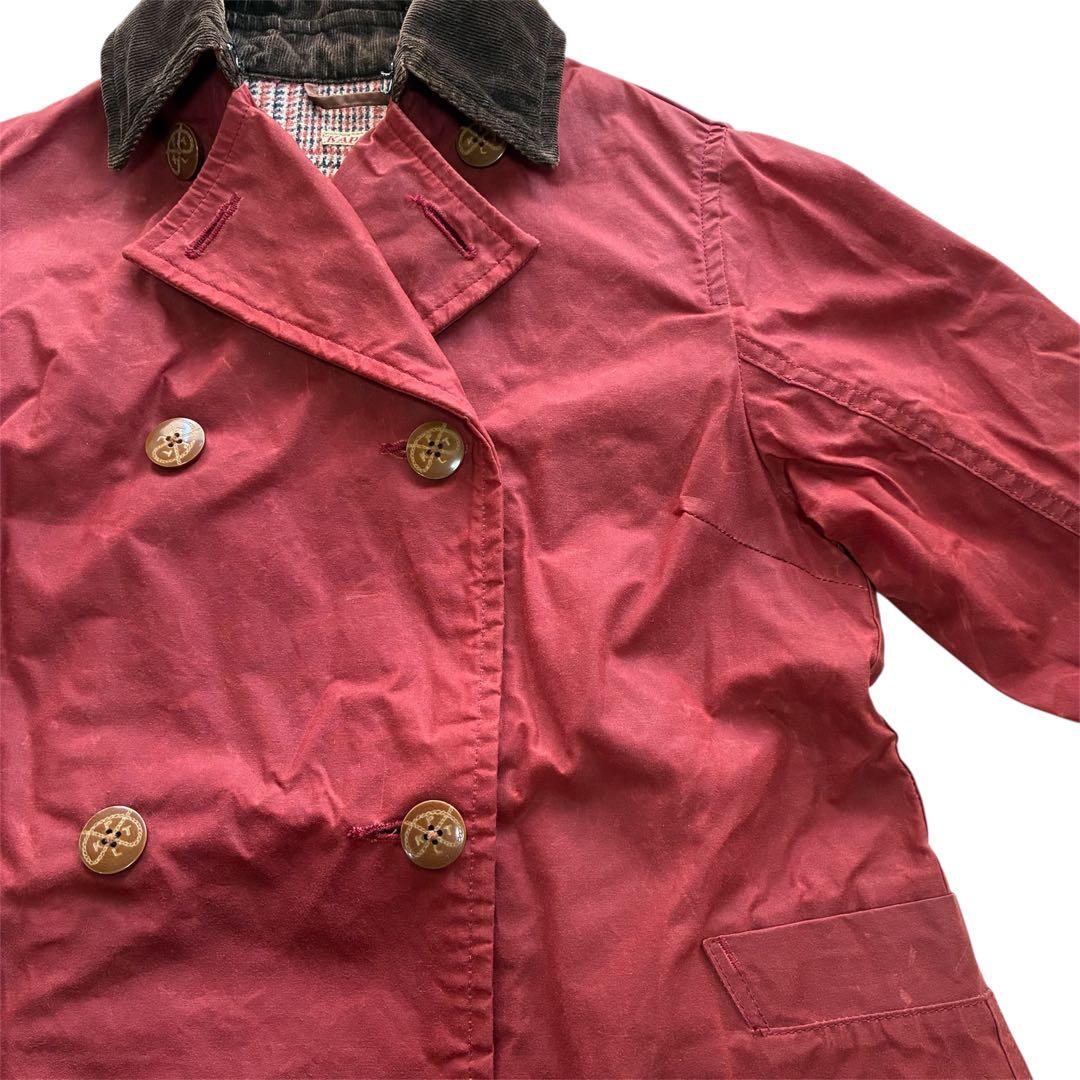 KAPITAL 高密度綿100%オイルコーティングオリバーコート 赤 サイズ0