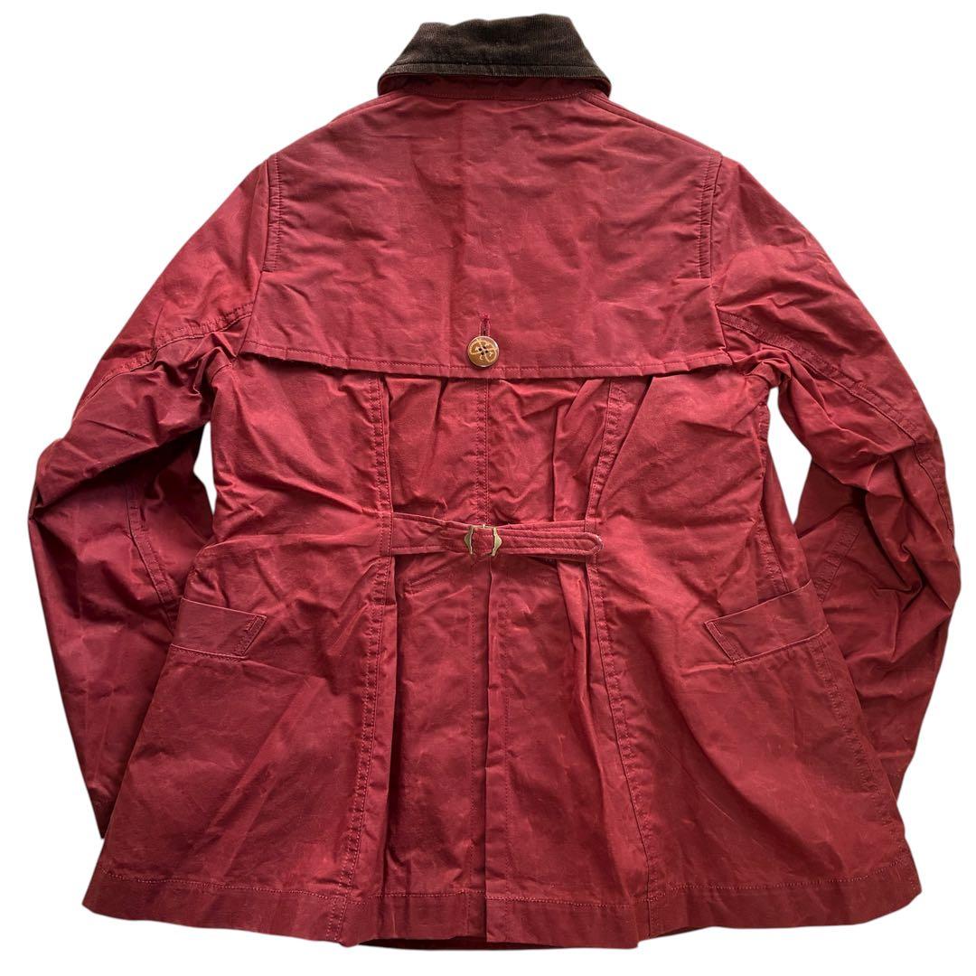 KAPITAL 高密度綿100%オイルコーティングオリバーコート 赤 サイズ0