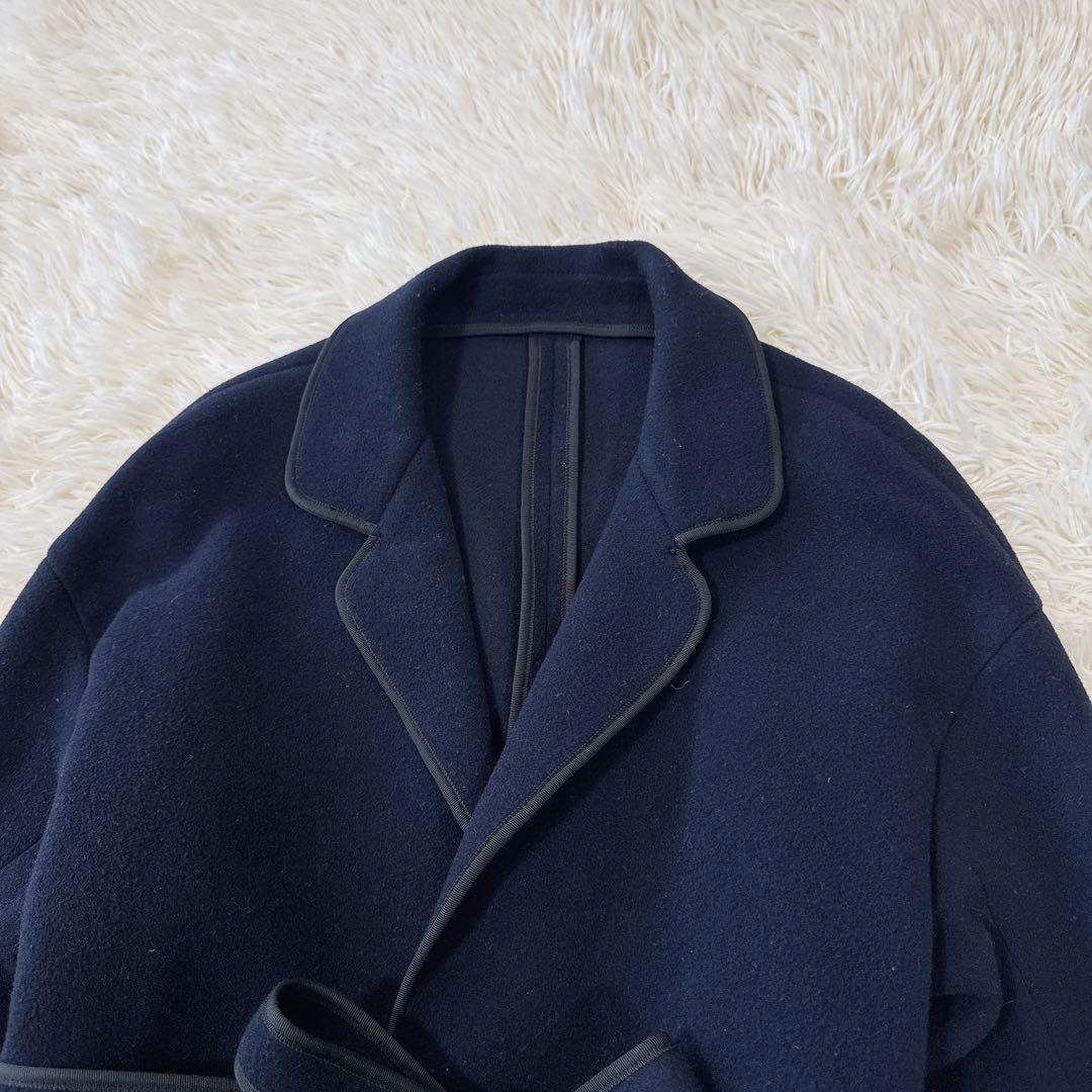極美品　45R メルトンコート　パイルカット パイピング　原稿タグ 近年