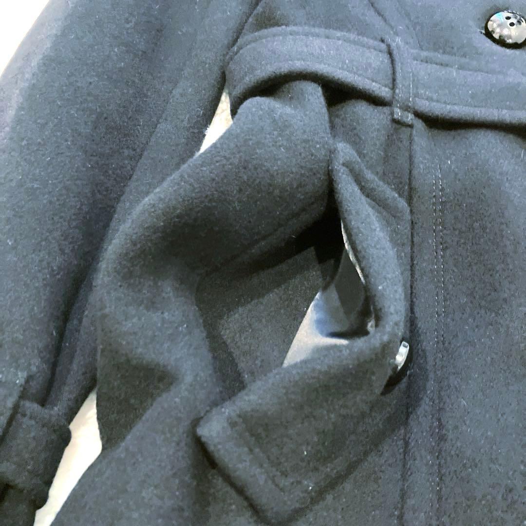 美品　バーバリープルーレーベル　アンゴラ3way ファー付コート　ブラック　38