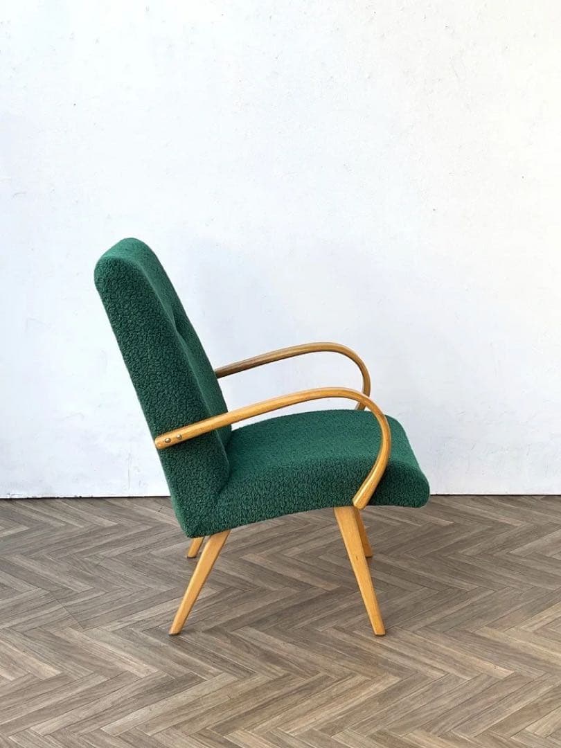 チェコ製　1973年製ビンテージシングルソファ　グリーン