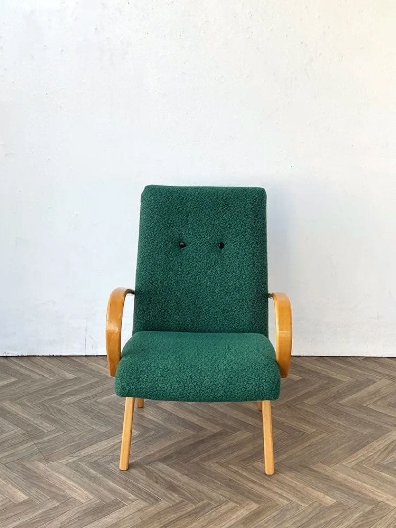 チェコ製　1973年製ビンテージシングルソファ　グリーン
