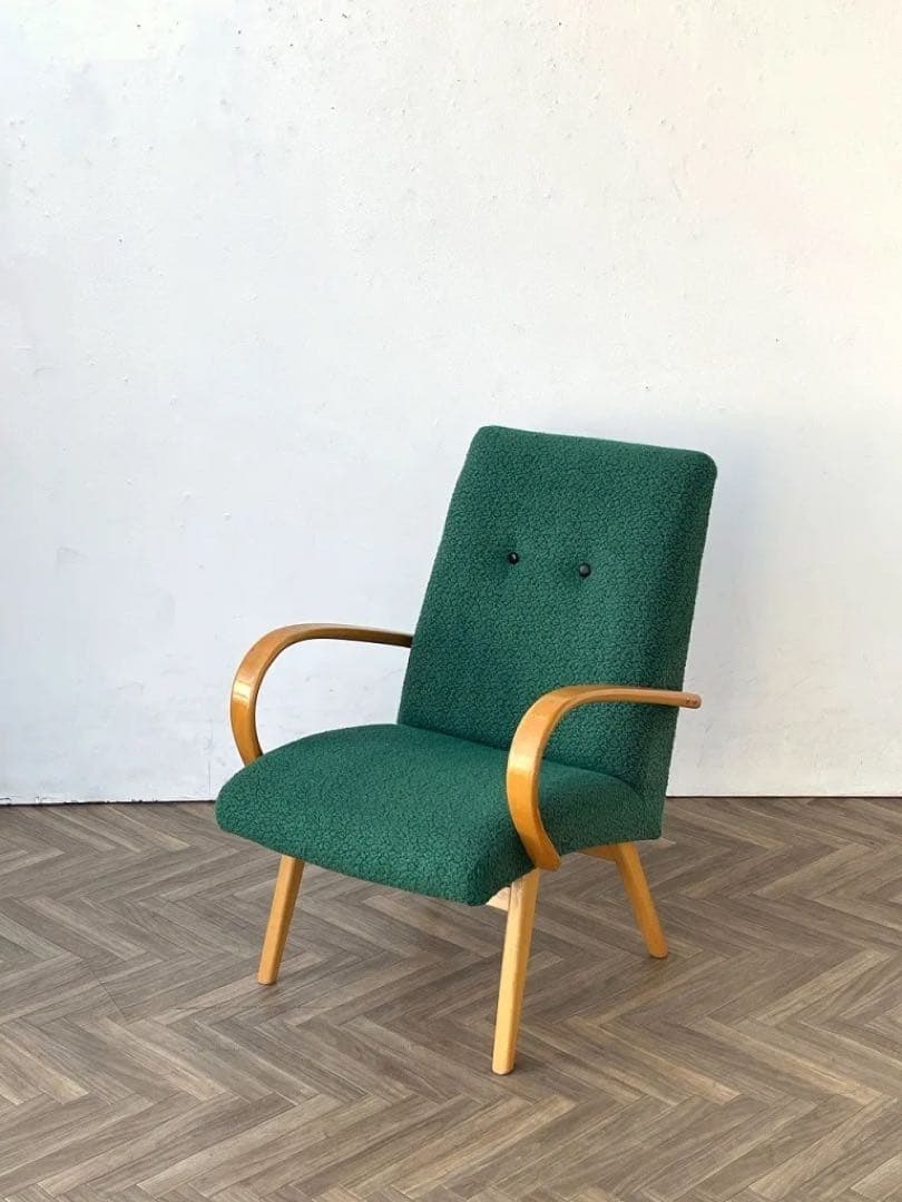 チェコ製　1973年製ビンテージシングルソファ　グリーン
