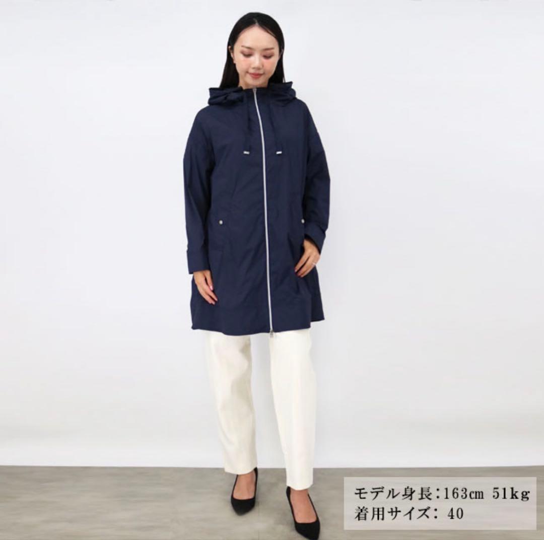 ヘルノ　HERNO フード付きナイロンコート　42Mサイズ　レディース黒