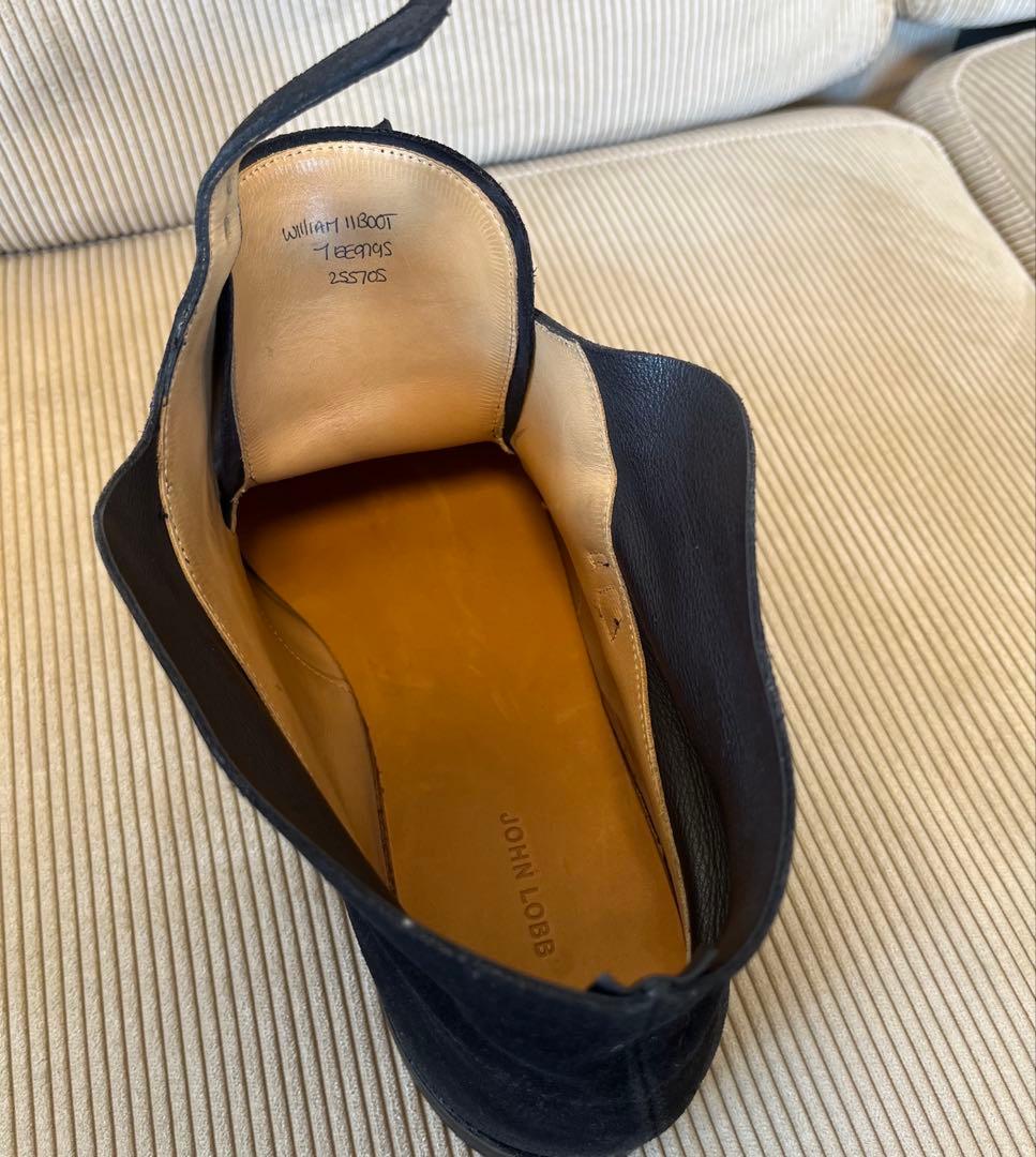 ジョンロブ William II Boots 7EE ブラックスエード MTO品