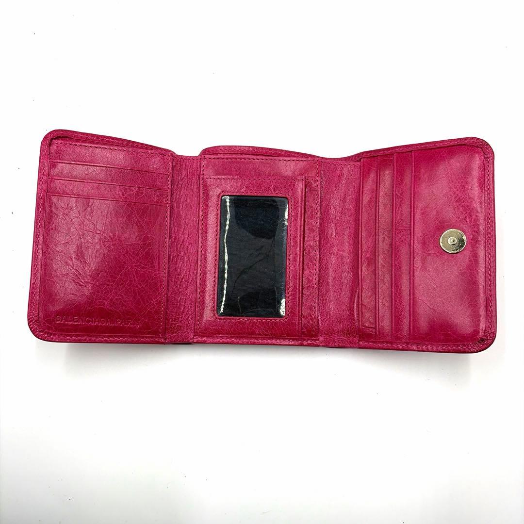 BALENCIAGA バレンシアガ シティ 三つ折り財布 コンパクト ピンク