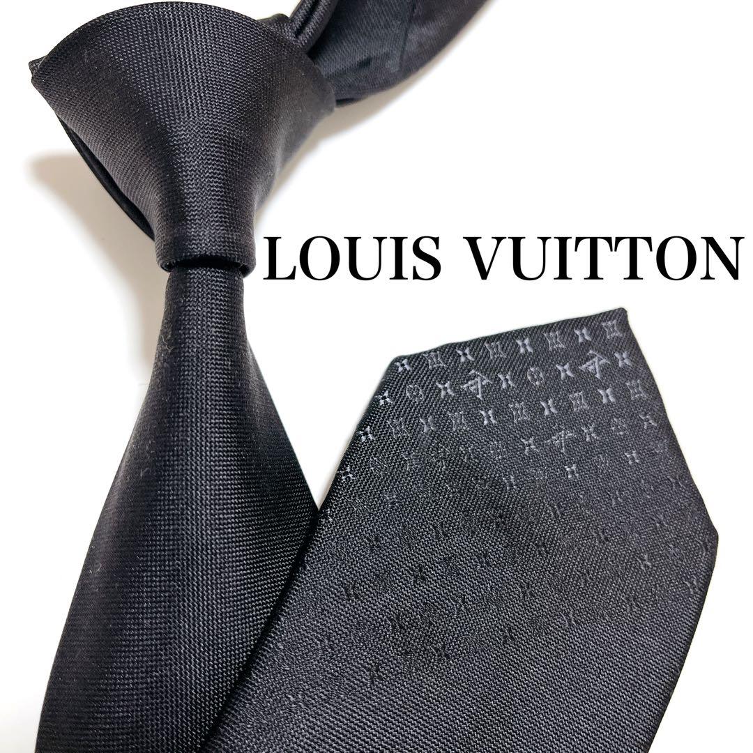 美品 ルイヴィトン ネクタイ ハイブランド モノグラム 光沢 希少 ジャガード