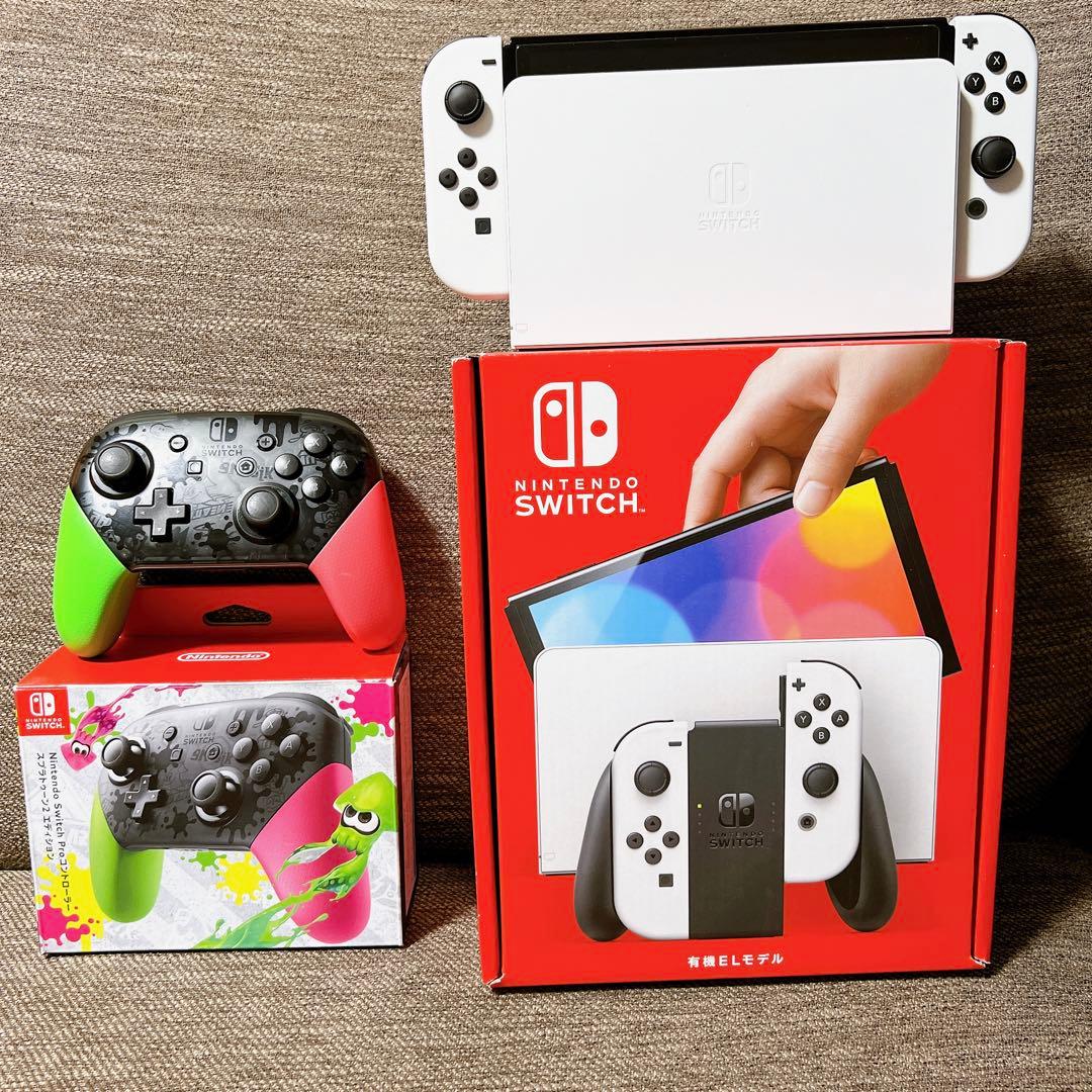 Nintendo Switch 有機ELモデル 本体　スプラトゥーン2プロコン