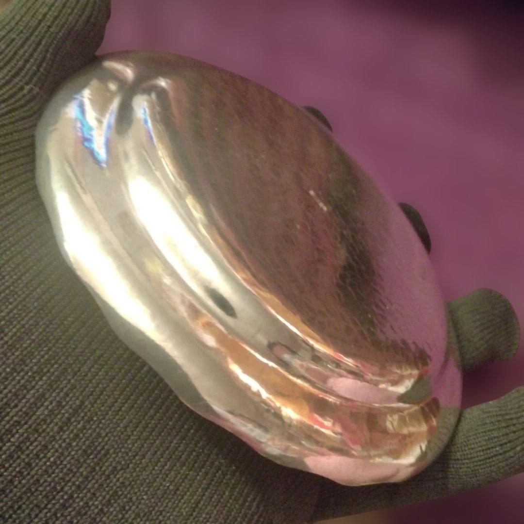 わんわん　純銀　小皿　槌目　53.2g