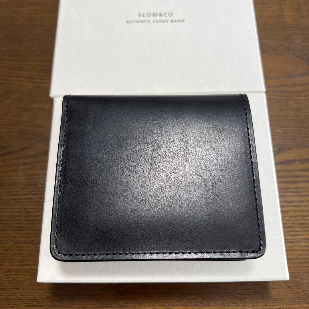 ム*ク様 新品未使用　SLOW&CO ブラック 二つ折り財布　mini wall