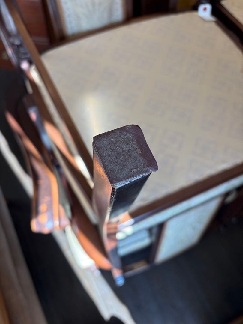 クラシックアームチェア ベージュ　メープル不二屋　ダイニングチェア　3脚セット