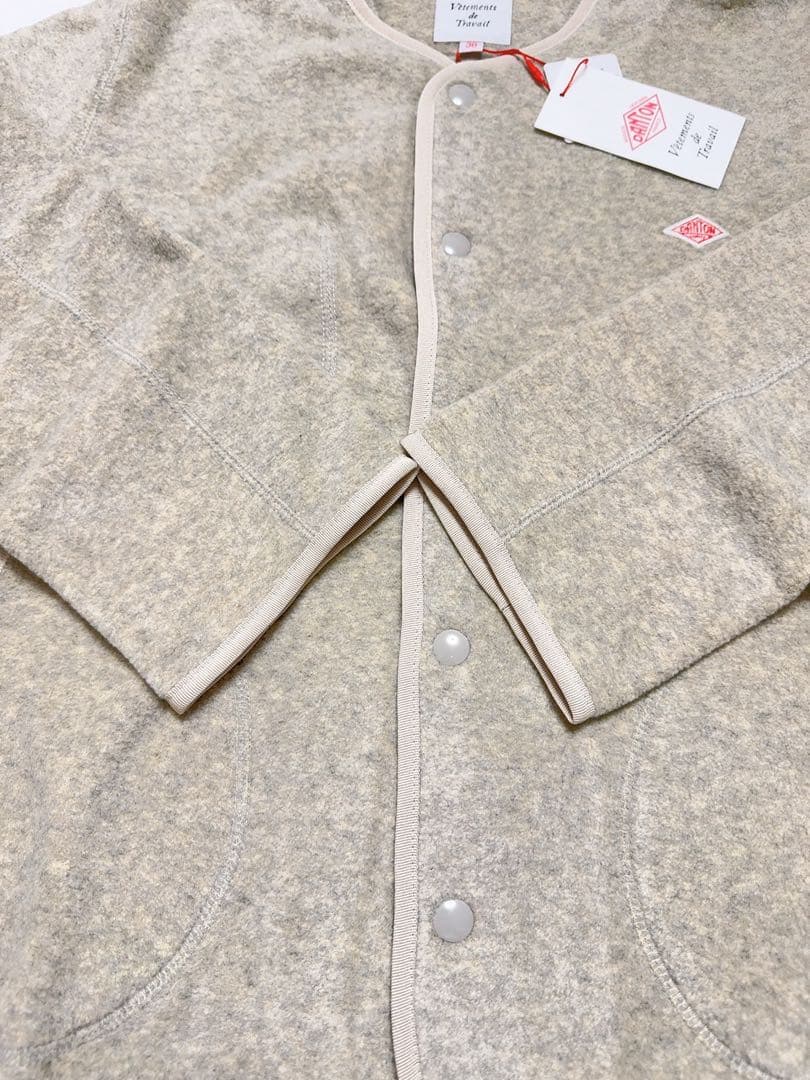 【未使用品】DANTONダントンノーカラージャケットマーブル38 サイズ