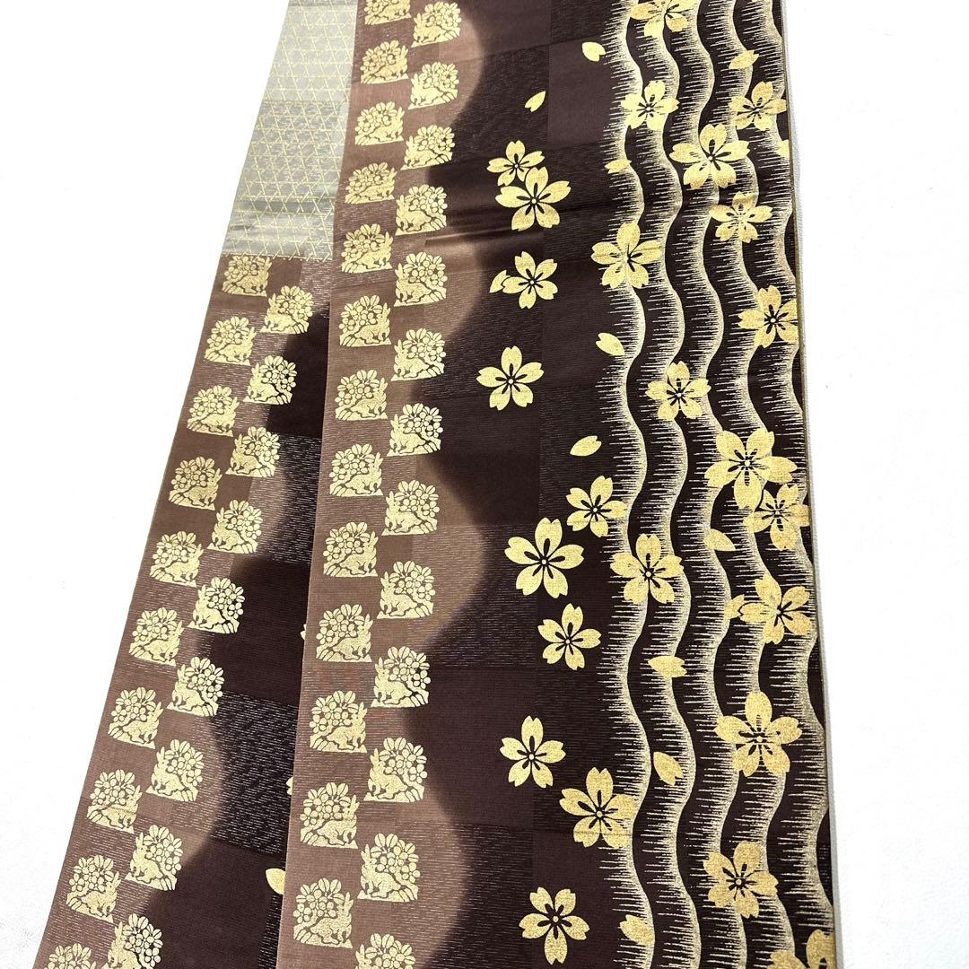 専用帯4726 ●善之助 一期一会 高級 正絹 六通 袋帯 花兎