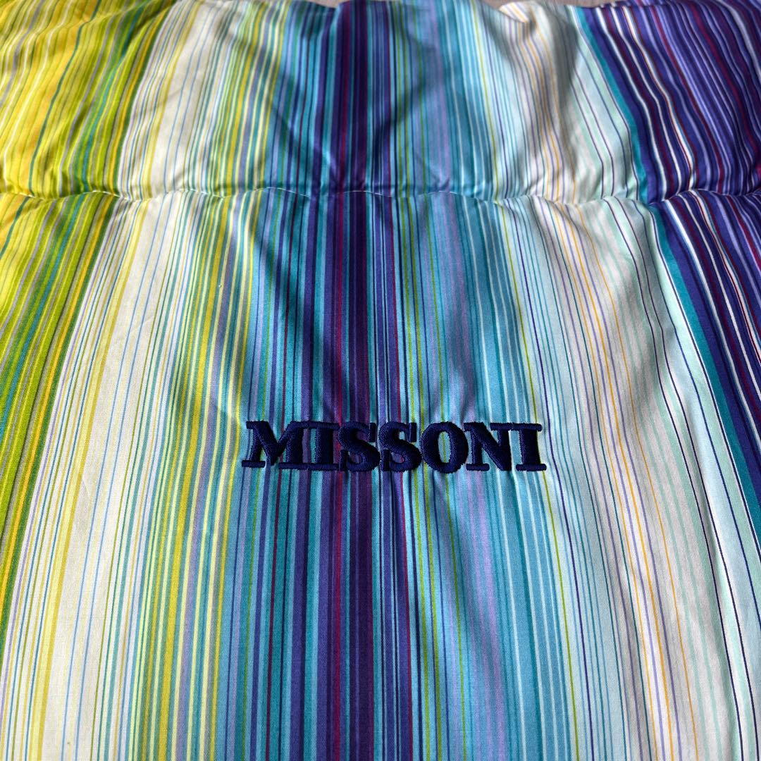 新品未使用 MISSONI 掛け布団 マルチカラー ストライプ150×200