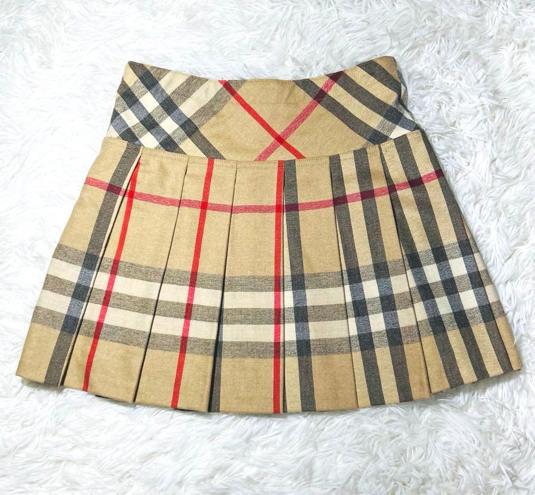 極美品✨ バーバリー スカート レザー 未使用近い ベージュ 140 150