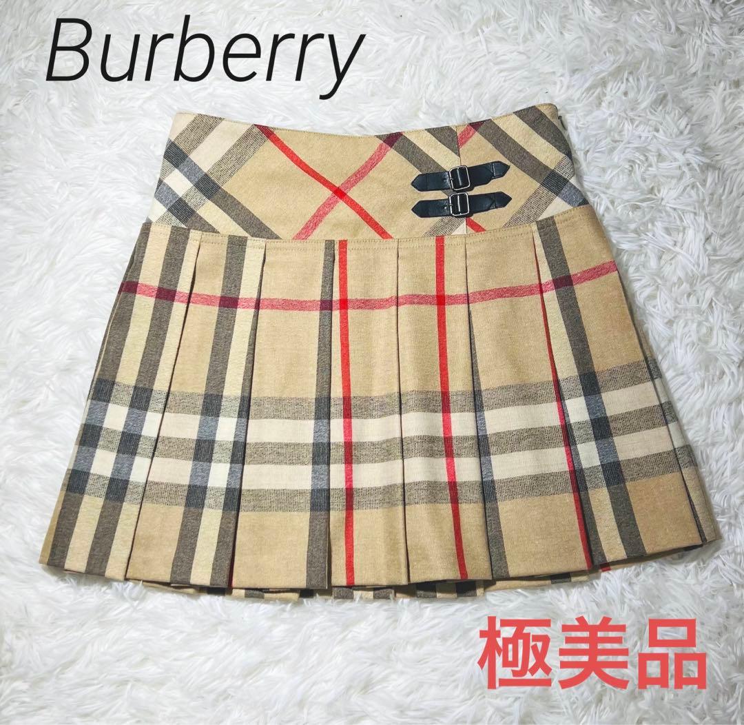 極美品✨ バーバリー スカート レザー 未使用近い ベージュ 140 150