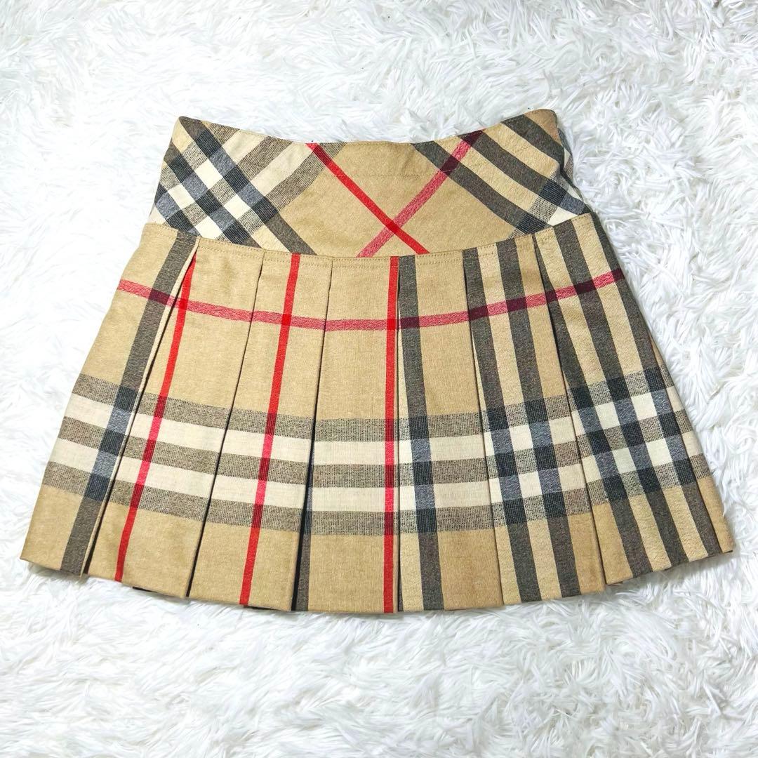 極美品✨ バーバリー スカート レザー 未使用近い ベージュ 140 150