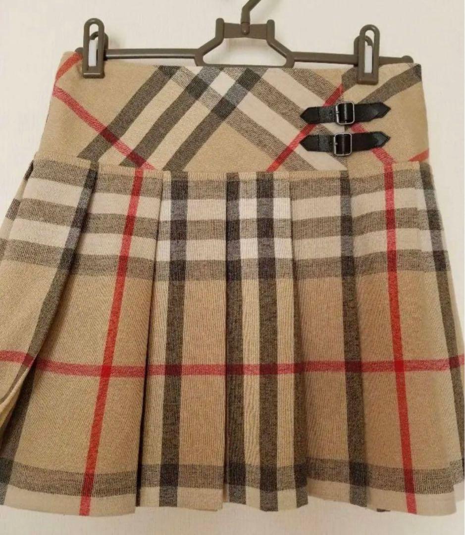 極美品✨ バーバリー スカート レザー 未使用近い ベージュ 140 150