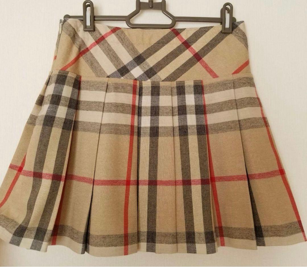 極美品✨ バーバリー スカート レザー 未使用近い ベージュ 140 150