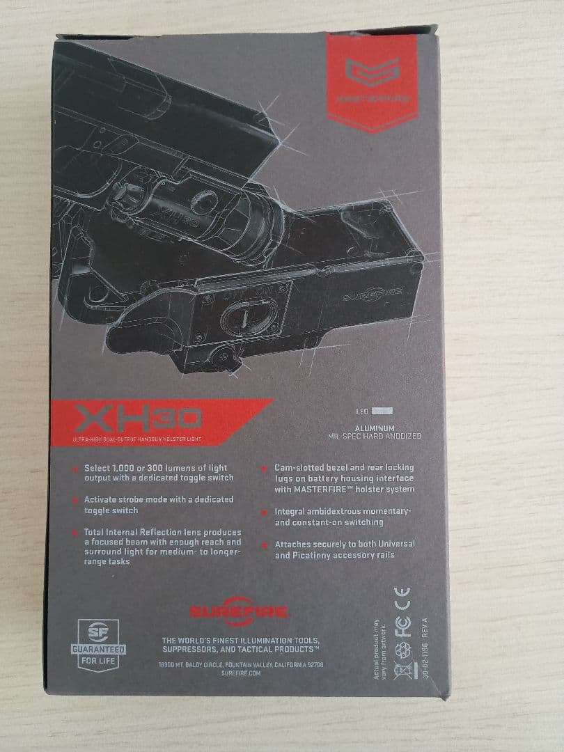 実物 Surefire XH30 1000ルーメン LEDライト