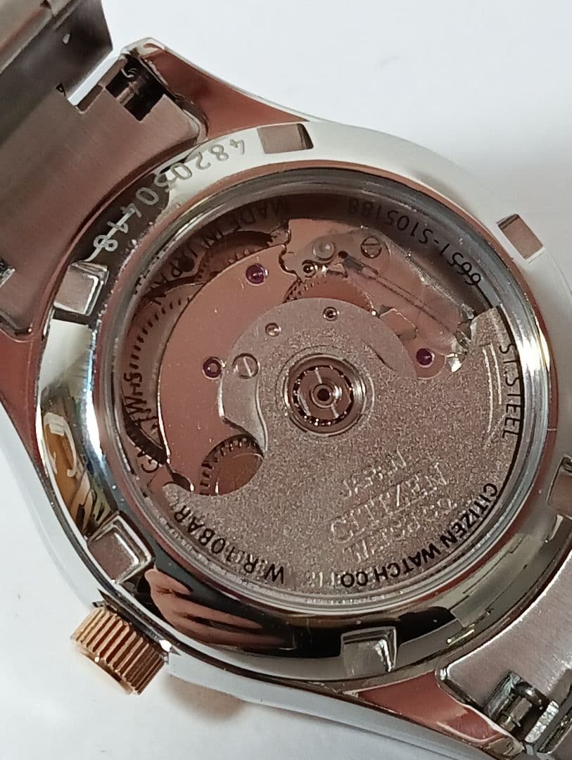 シチズン　腕時計　6651-S105188 メカニカル　裏スケ　デイデイト