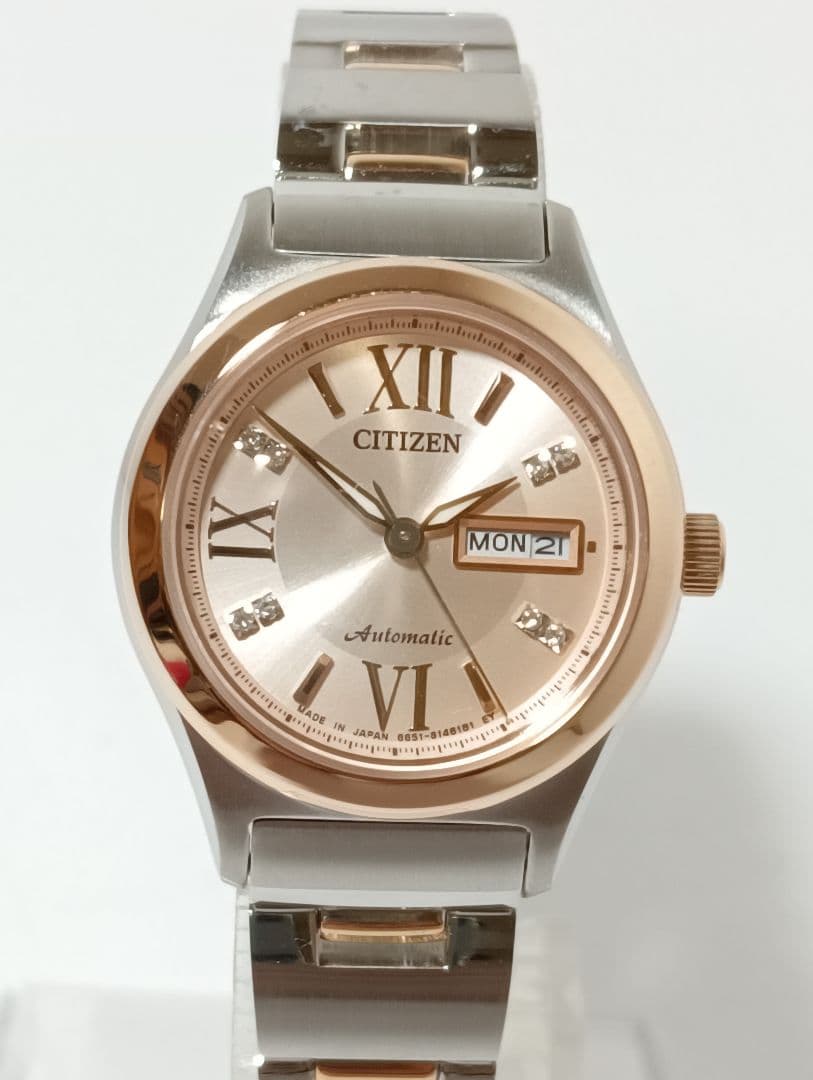 シチズン　腕時計　6651-S105188 メカニカル　裏スケ　デイデイト