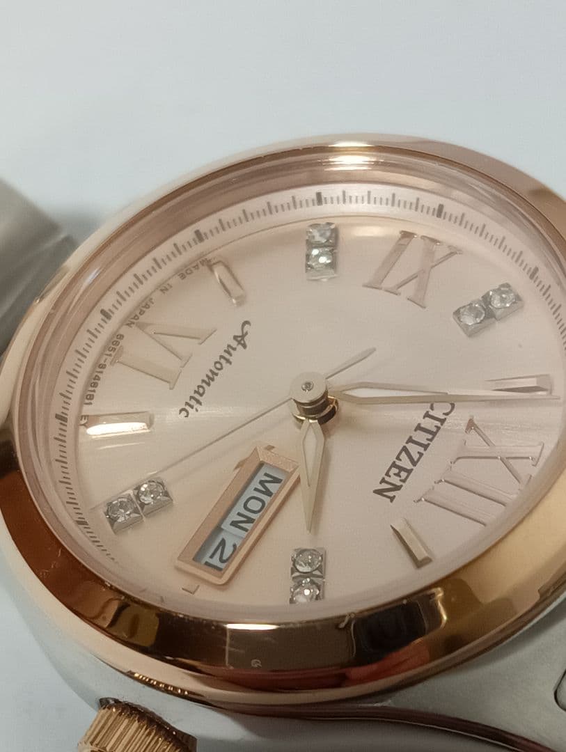 シチズン　腕時計　6651-S105188 メカニカル　裏スケ　デイデイト