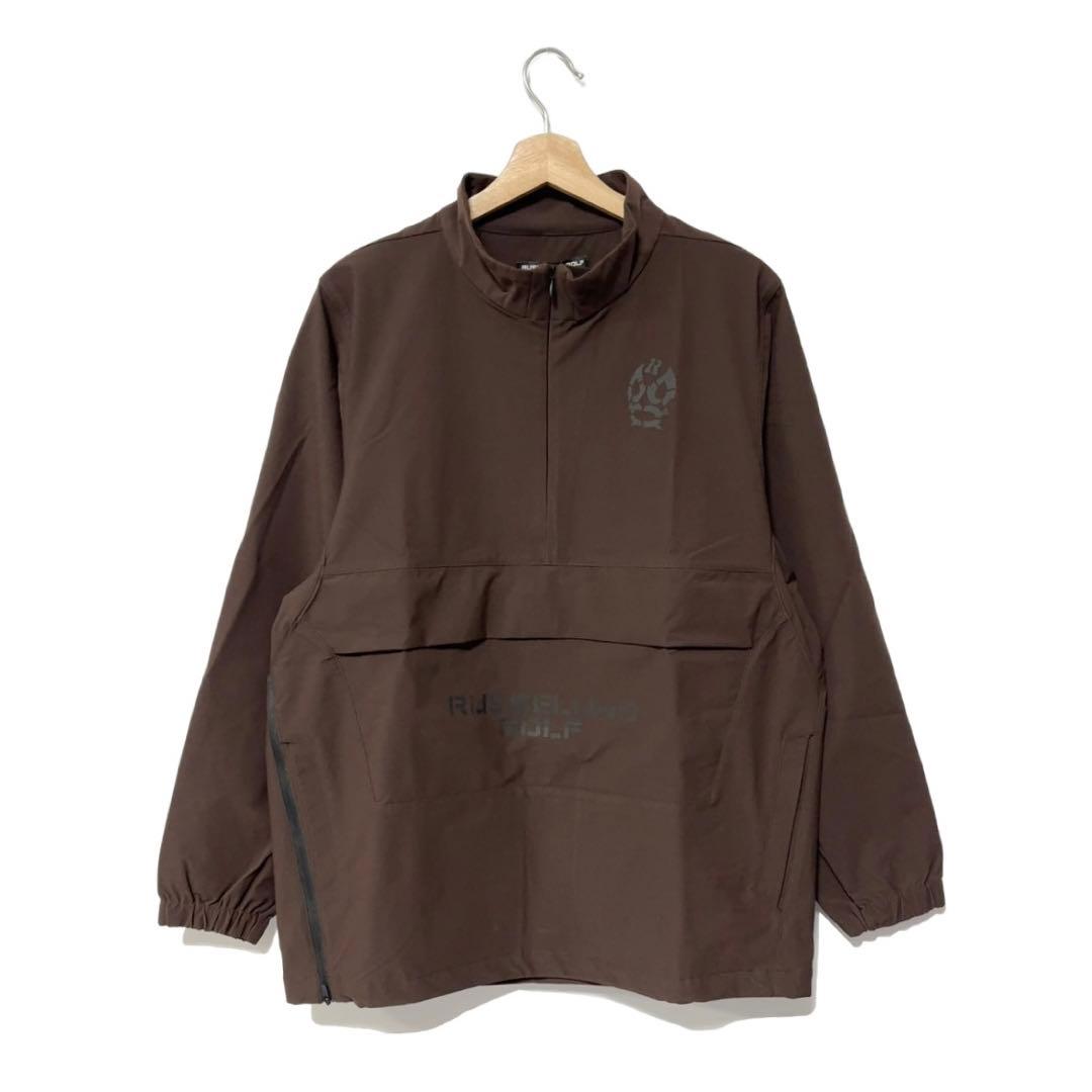 新品 ラッセルノ ゴルフ ハーフジップ プルオーバー ブルゾン ブラウン M 4