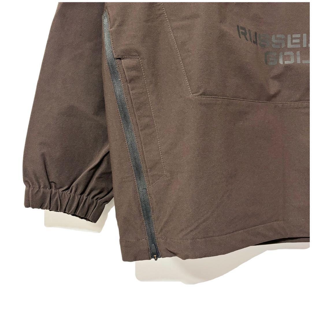 新品 ラッセルノ ゴルフ ハーフジップ プルオーバー ブルゾン ブラウン M 4