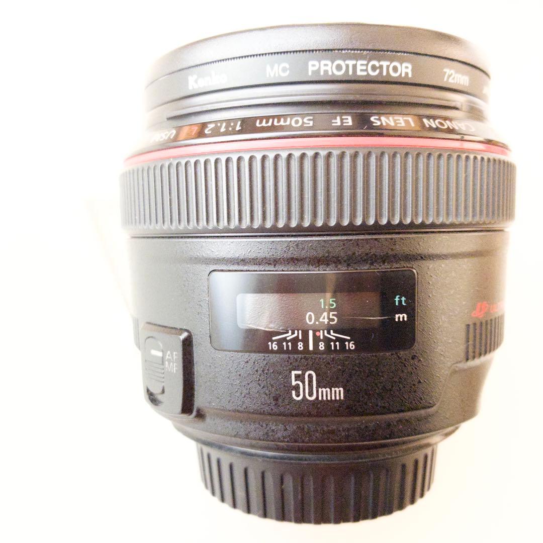 1/5まで Canon EF 50mm f1.2 L USM プロテクター付き
