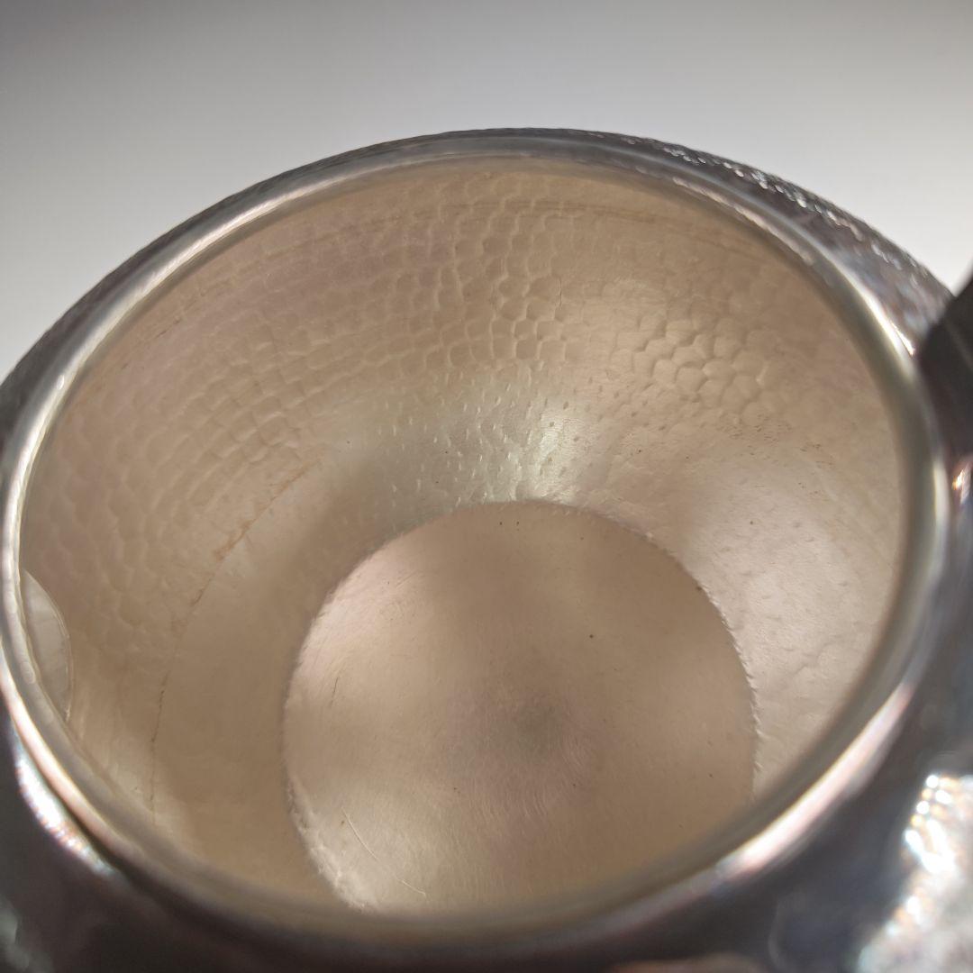 ウ303 急須『銀川堂　峰斎作』『燻銀　いぶし銀　水注　薬缶』茶道具　銅製