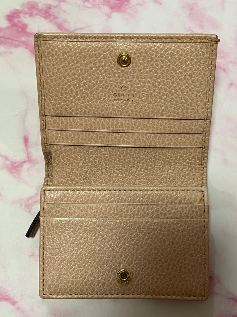 GUCCI グッチ ダブルG マーモント 二つ折り財布 ピンク