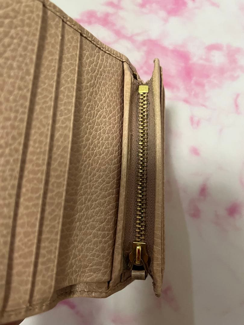 GUCCI グッチ ダブルG マーモント 二つ折り財布 ピンク