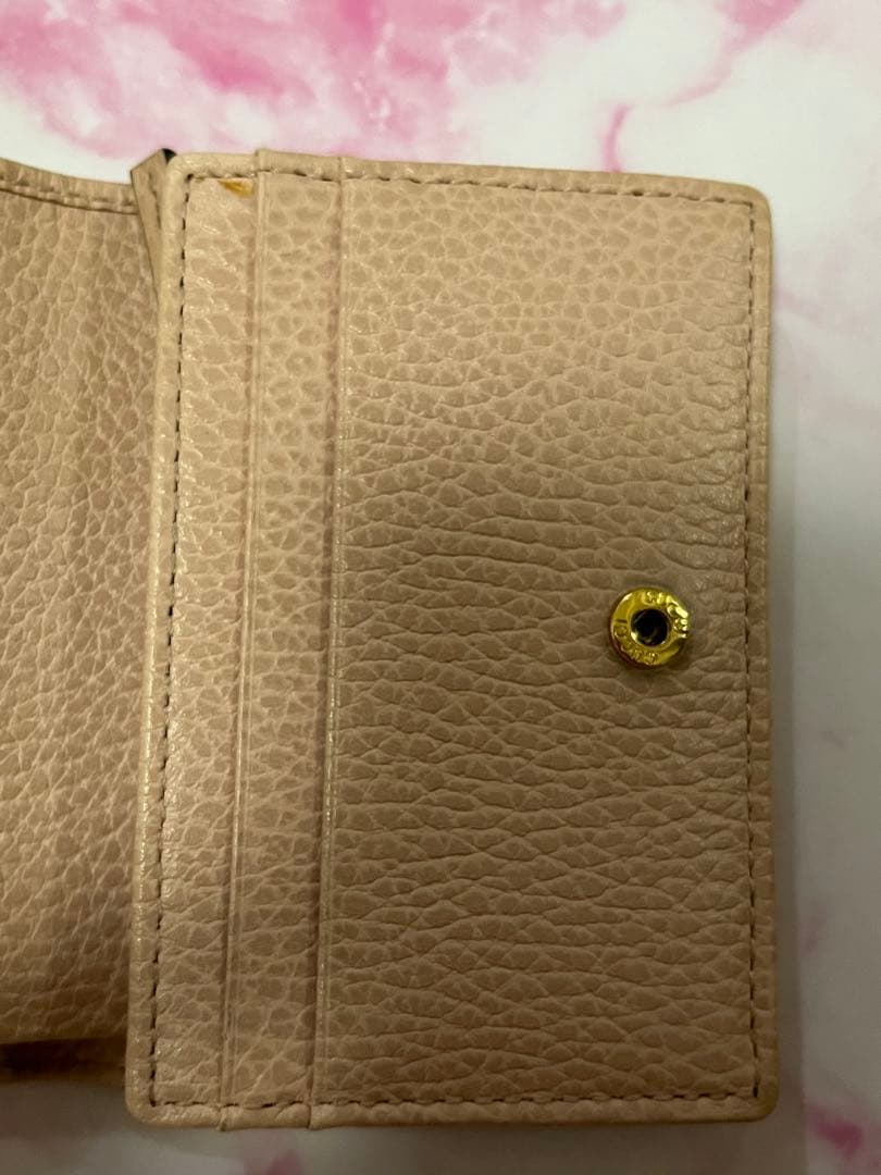 GUCCI グッチ ダブルG マーモント 二つ折り財布 ピンク