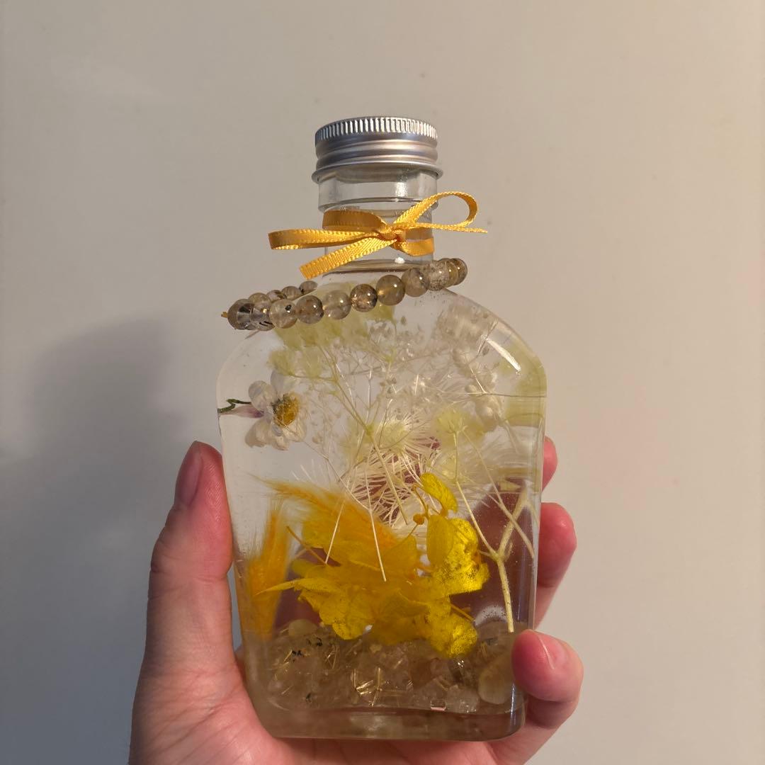 ルチルが外にも中にも！ゴールデンルチルパワーハーバリウム！