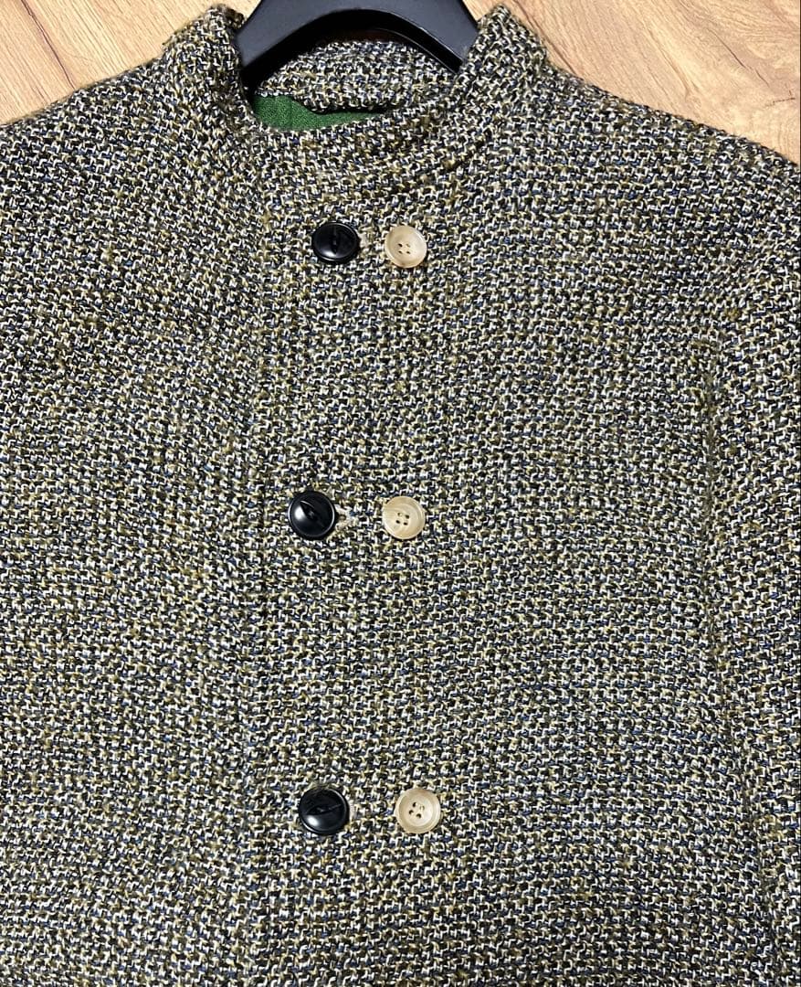 【45R】ツィードダブルフェイス　ロングコート　Ａラインクラシカル2