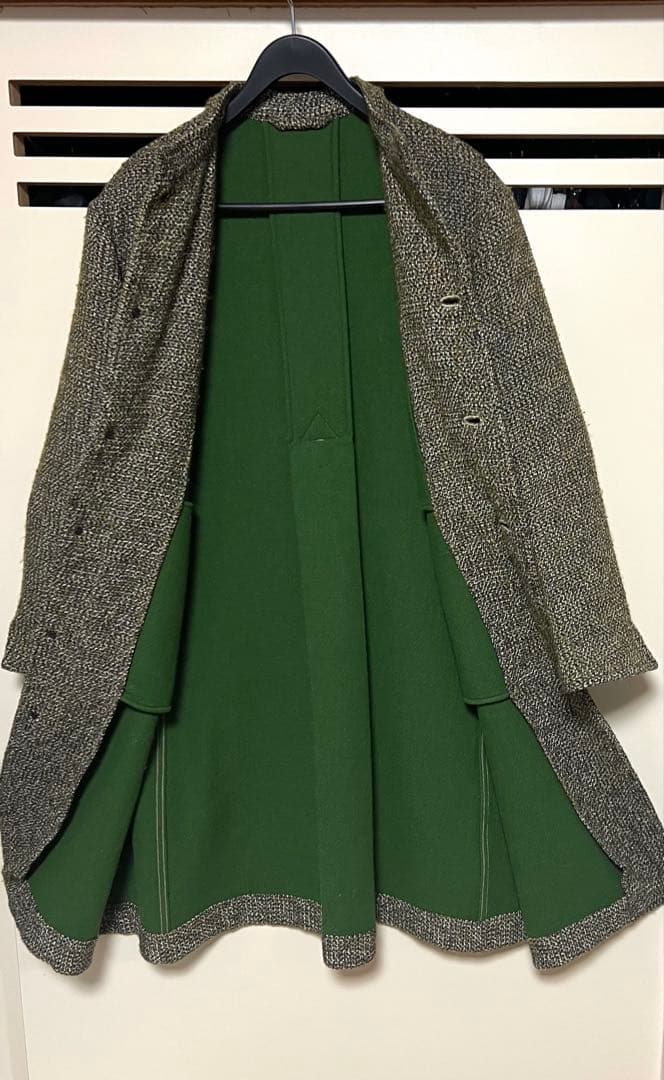 【45R】ツィードダブルフェイス　ロングコート　Ａラインクラシカル2