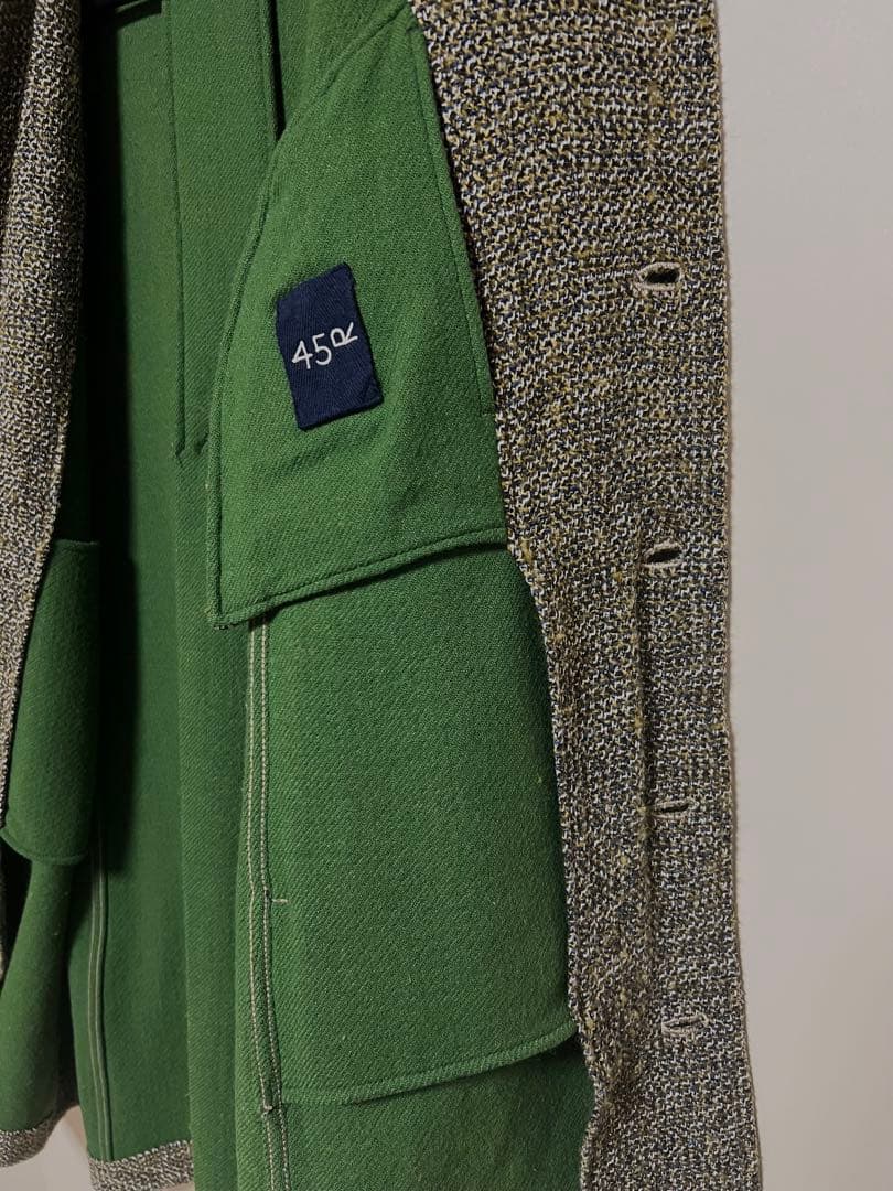 【45R】ツィードダブルフェイス　ロングコート　Ａラインクラシカル2