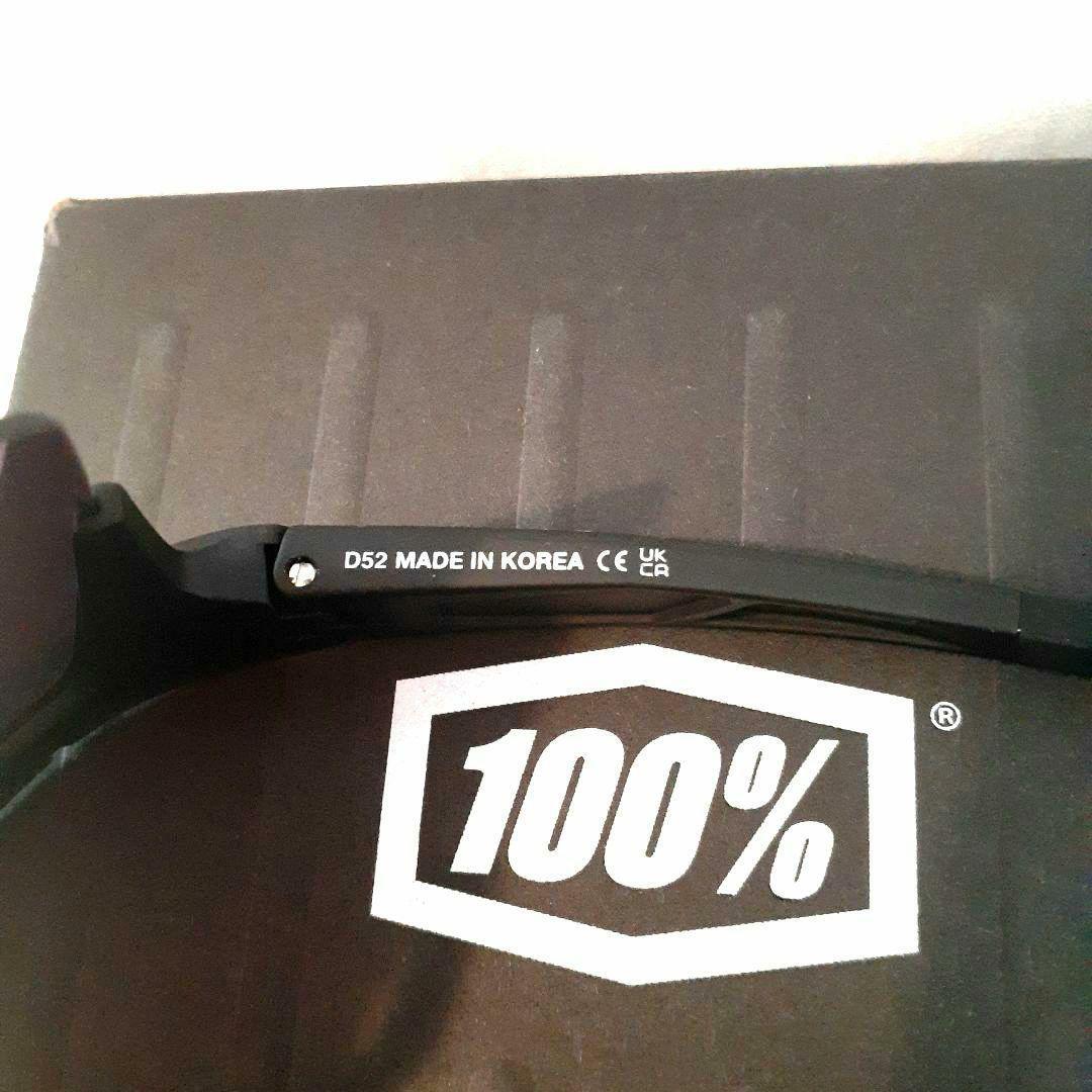 100% SPEEDCRAFT ブラック レッド ワンハンドレッド サングラス