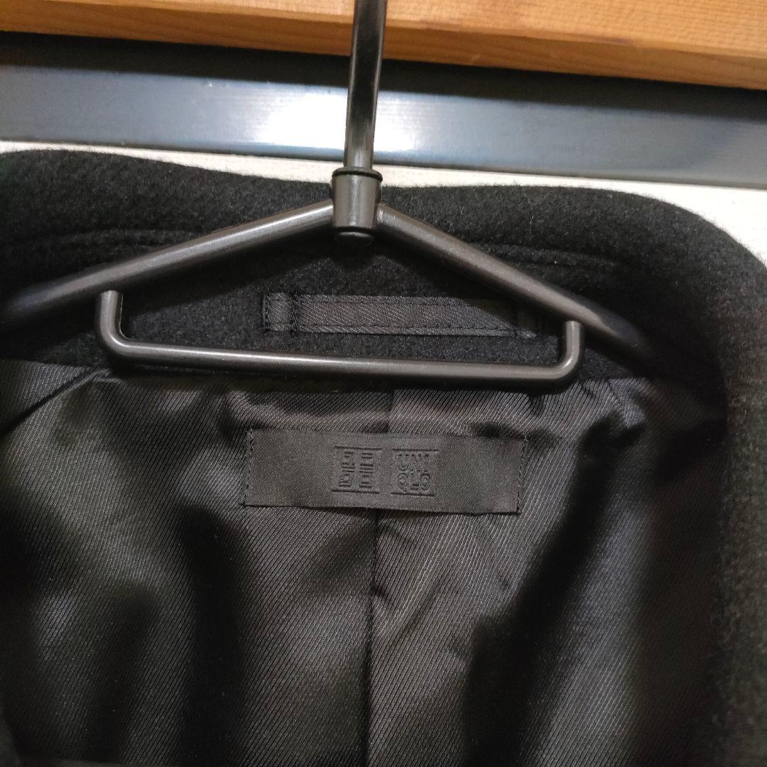 ユニクロ　メンズ　シングルブレストコート　黒 　XS