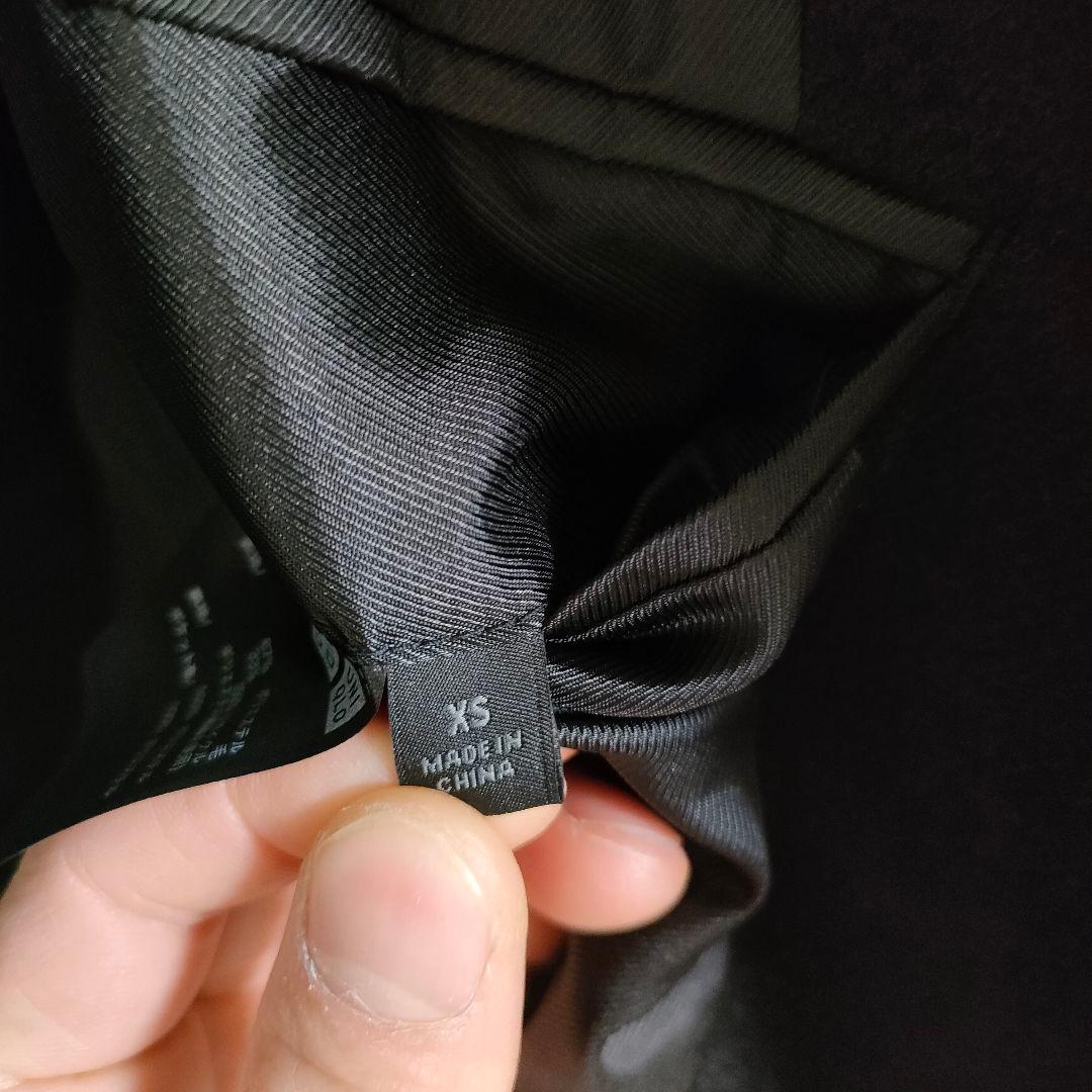 ユニクロ　メンズ　シングルブレストコート　黒 　XS