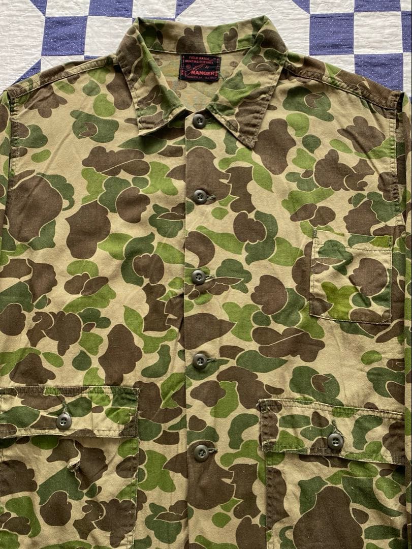 【特大】60s 70s ダックハンターカモ　ハンティング　迷彩　ジャケット