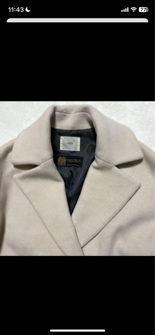 イエナ　MANTECO オーバーチェスターコート　36