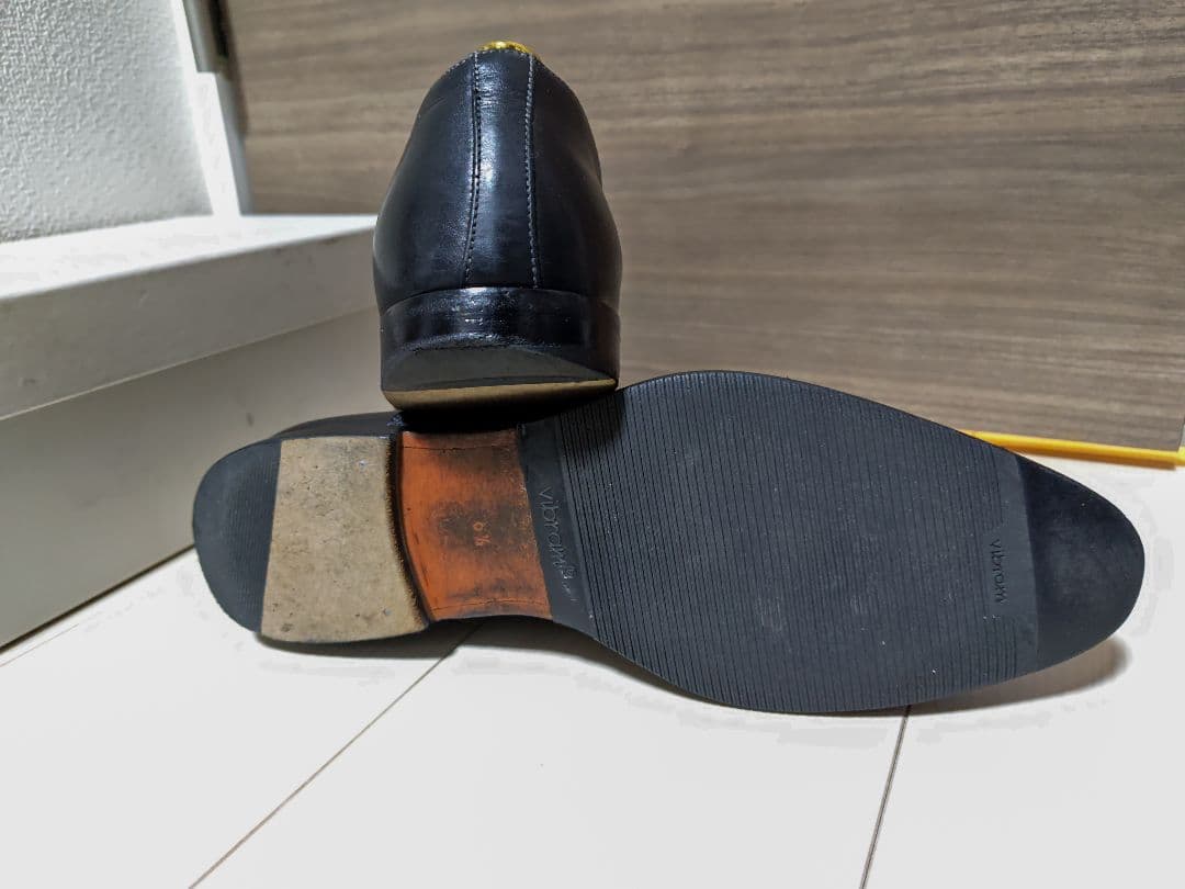 サントーニ　ストレートチップ　サイズ6.5　ブラック　箱付 シューツリー付き